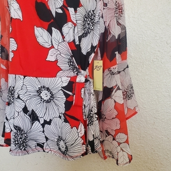 Per Seption Concept Blouse Black, White & Red Office Career Work (S) - Picture 4 of 12